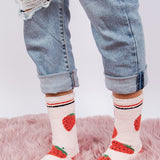 Berry - Women's fuzzy crew socks - Crazy Like a Daisy Boutique #