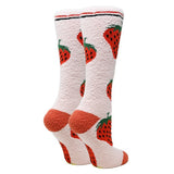 Berry - Women's fuzzy crew socks - Crazy Like a Daisy Boutique #