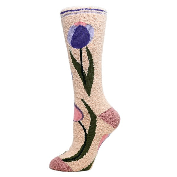 Julia - Women's fuzzy crew socks - Crazy Like a Daisy Boutique #