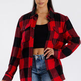 Boyfriend Oversized Soft Flannel Shacket - Crazy Like a Daisy Boutique #