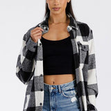 Boyfriend Oversized Soft Flannel Shacket - Crazy Like a Daisy Boutique #