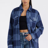 Boyfriend Oversized Soft Flannel Shacket - Crazy Like a Daisy Boutique #