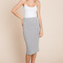 BOMBOM Elastic Waist Pencil Skirt