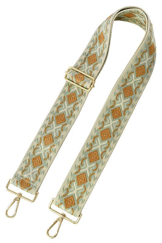 2 Inch Wide Aztec Tribal Pattern Guitar Strap - Crazy Like a Daisy Boutique #