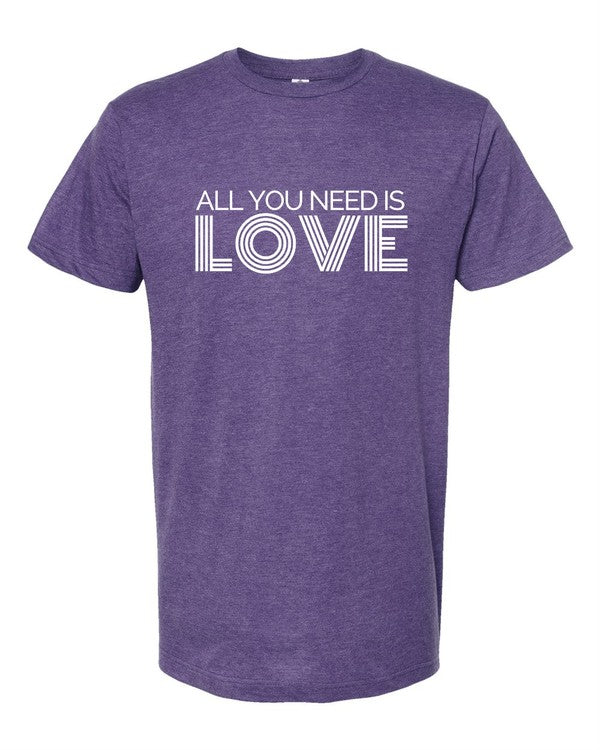 All You Need is Love Crew Neck Tee - Crazy Like a Daisy Boutique #