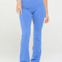 Women Crossover Flare Legging High Waisted Pockets