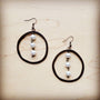 Western Copper Hoop Earrings w/ Glass Pearl Beads - Crazy Like a Daisy Boutique #