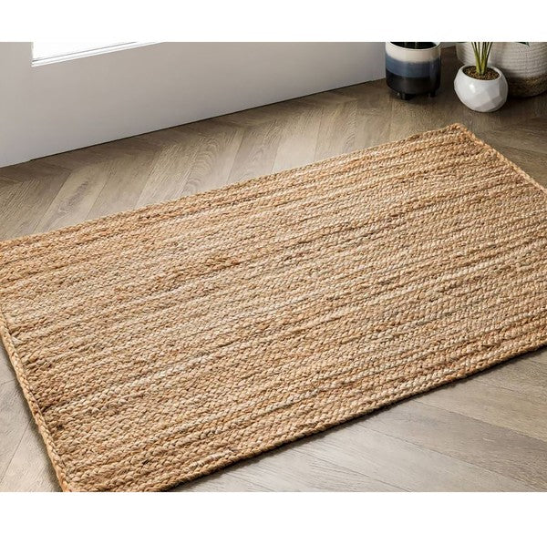 2x3 Feet Jute Hand-Woven Braided Door Mat Area Rug - Crazy Like a Daisy Boutique #