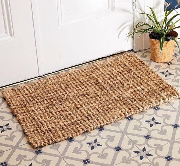 2x3 Feet Jute Hand-Woven Braided Door Mat Area Rug - Crazy Like a Daisy Boutique #