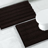 2PC Coffee Soft Cozy Plush Chenille Bath Mat Set - Crazy Like a Daisy Boutique #