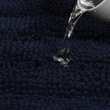 2PC Navy Soft Cozy Plush Chenille Bath Mat Set - Crazy Like a Daisy Boutique #