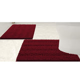 2PC Red Soft Cozy Plush Chenille Bath Mat Set - Crazy Like a Daisy Boutique #