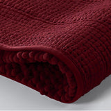 2PC Red Soft Cozy Plush Chenille Bath Mat Set - Crazy Like a Daisy Boutique #