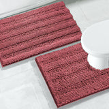 2PC Rose Soft Cozy Plush Chenille Bath Mat Set - Crazy Like a Daisy Boutique #