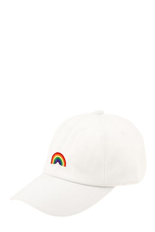 Rainbow Embroidery Cotton Baseball