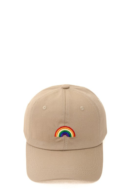 Rainbow Embroidery Cotton Baseball