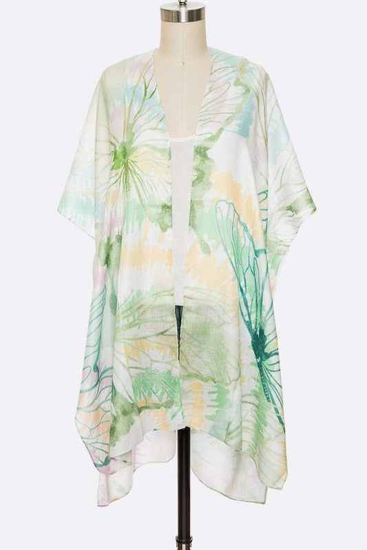 Flower Printed Light Weight Kimono Cardigan - Crazy Like a Daisy Boutique #