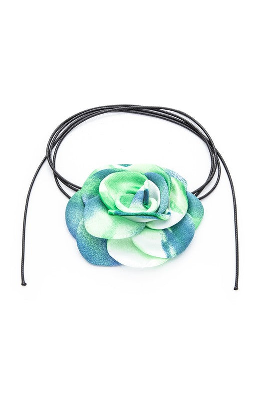 Watercolor Tie Dyed Flower Convertible Necklace