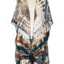 Tie Dye Printed Silky Kimono Cardigan