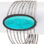 Oval Stone Iconic Bangle