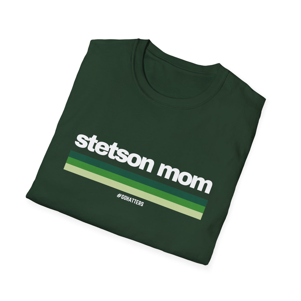 Custom College Stripes Mom - Softstyle T-Shirt