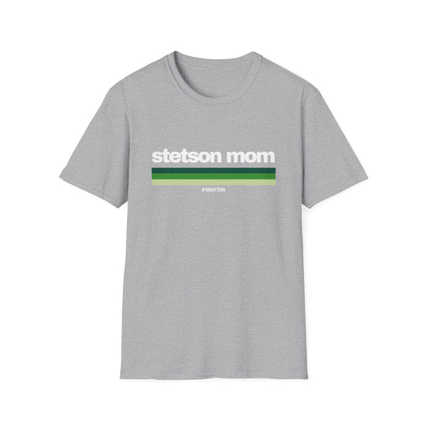 Custom College Stripes Mom - Softstyle T-Shirt