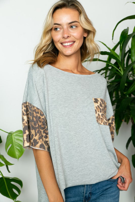 TERRY SOLID ANIMAL BOXY TOP