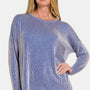 Zenana Ribbed Striped Long Sleeve T-Shirt