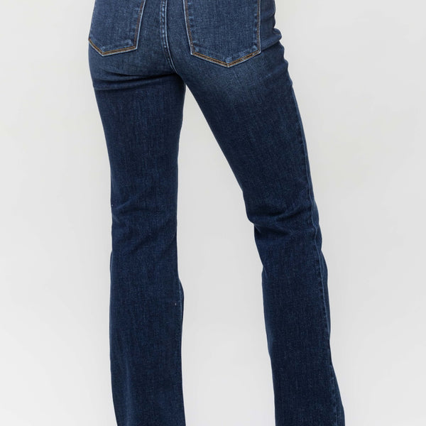 Judy Blue Full Size Frayed Hem Bootcut Jeans