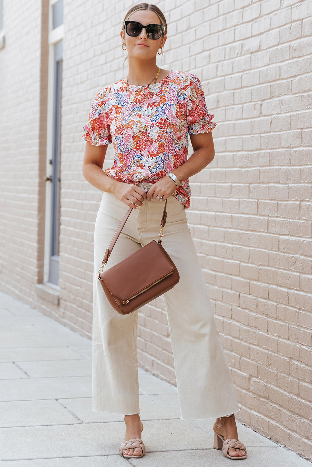 Multicolor Boho Floral Print High Waist Maxi Skirt