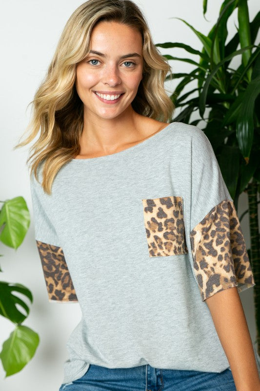 PLUS TERRY SOLID ANIMAL BOXY TOP