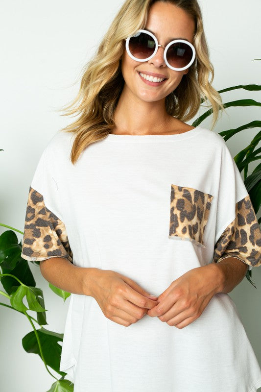 TERRY SOLID ANIMAL BOXY TOP