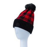 CHECKERED POM POM BEANIE - Crazy Like a Daisy Boutique #