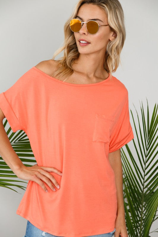 PLUS SOLID ONE SHOULDER TOP