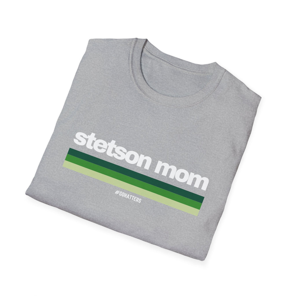 Custom College Stripes Mom - Softstyle T-Shirt