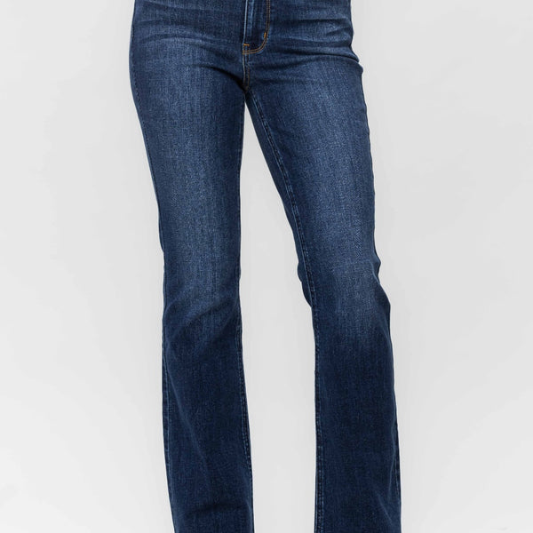 Judy Blue Full Size Frayed Hem Bootcut Jeans