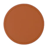 6 Round PU Leather Coasters Set - Crazy Like a Daisy Boutique #