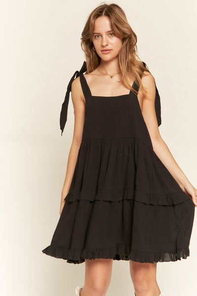 Square neck ruffle dress - Crazy Like a Daisy Boutique #