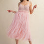 LOVELY TULLE MIDI CROCHET DRESS