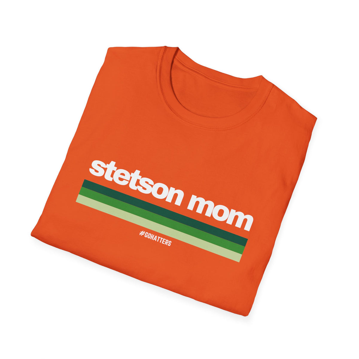 Custom College Stripes Mom - Softstyle T-Shirt