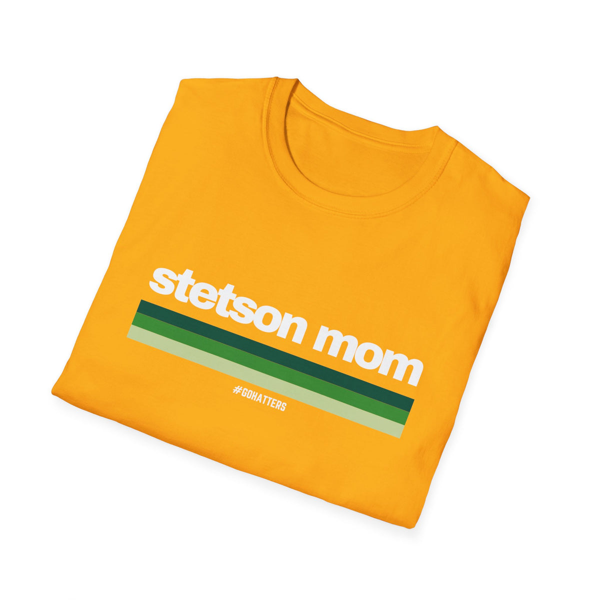 Custom College Stripes Mom - Softstyle T-Shirt