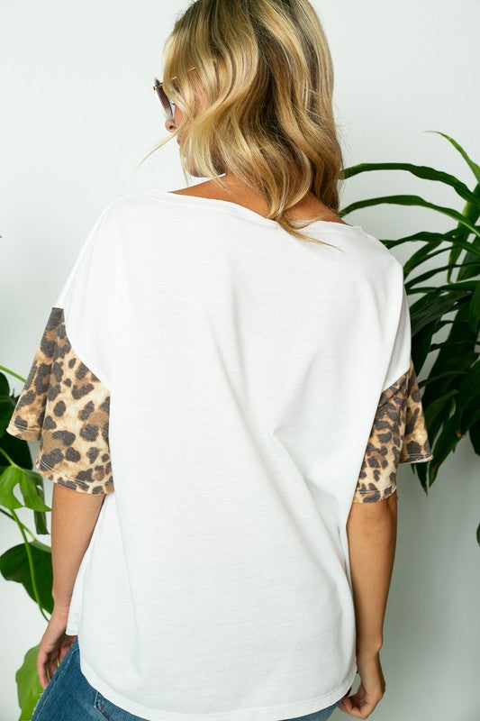 TERRY SOLID ANIMAL BOXY TOP