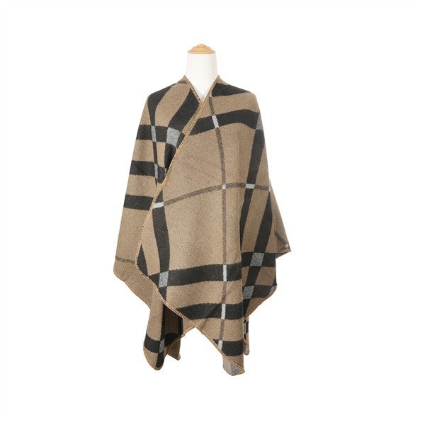 STRIPE ASYMMETRICAL PONCHO - Crazy Like a Daisy Boutique #