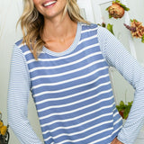 STRIPE LONG SLEEVE TOP - Crazy Like a Daisy Boutique #