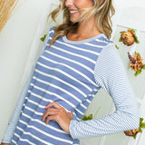 STRIPE LONG SLEEVE TOP - Crazy Like a Daisy Boutique #