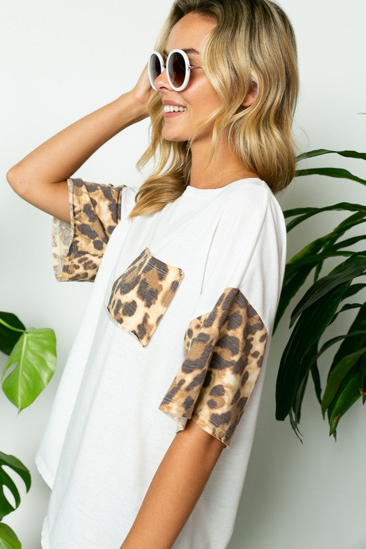 TERRY SOLID ANIMAL BOXY TOP