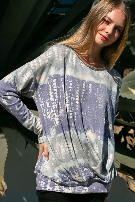 BAMBOO TIE DYE PRINT SWEATSHIRTS