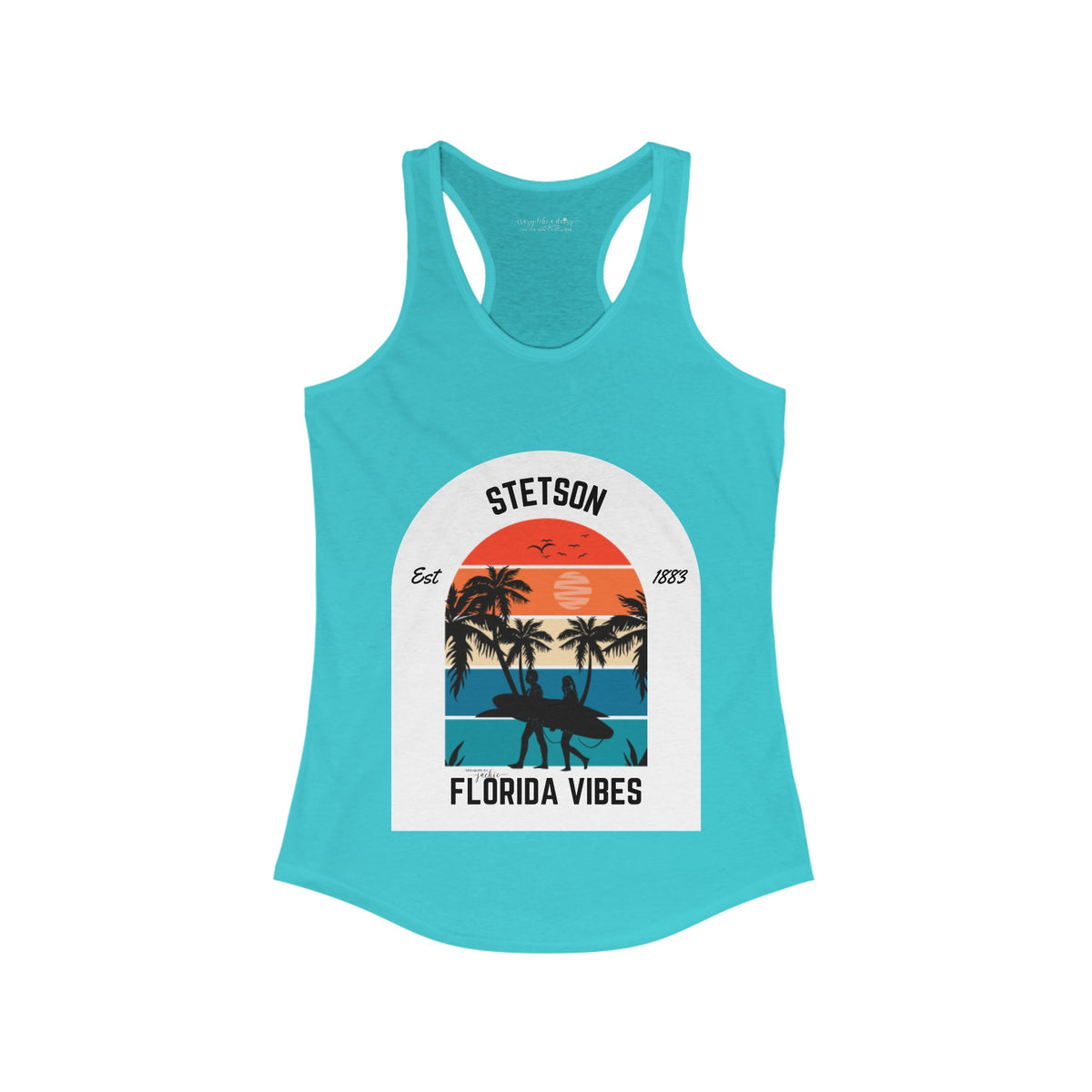 Custom COLLEGE STATE Surfing Vibes - Racerback Tank