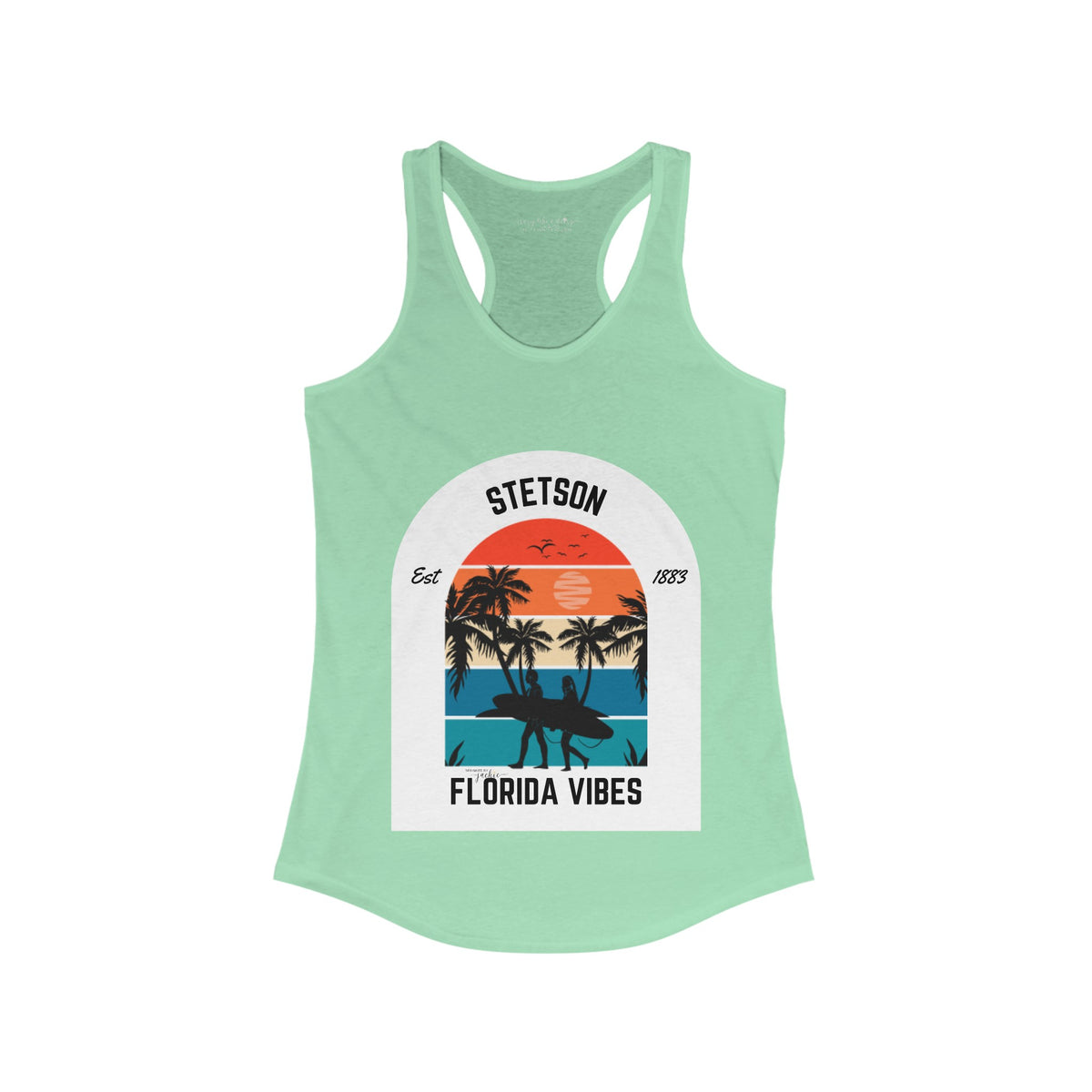 Custom COLLEGE STATE Surfing Vibes - Racerback Tank