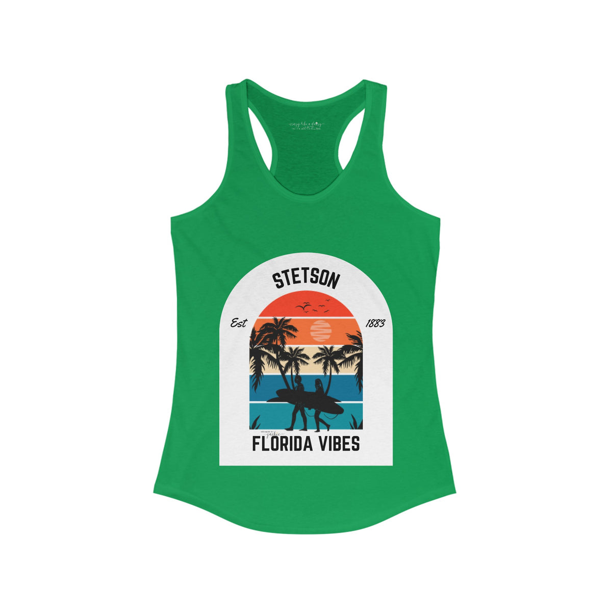 Custom COLLEGE STATE Surfing Vibes - Racerback Tank